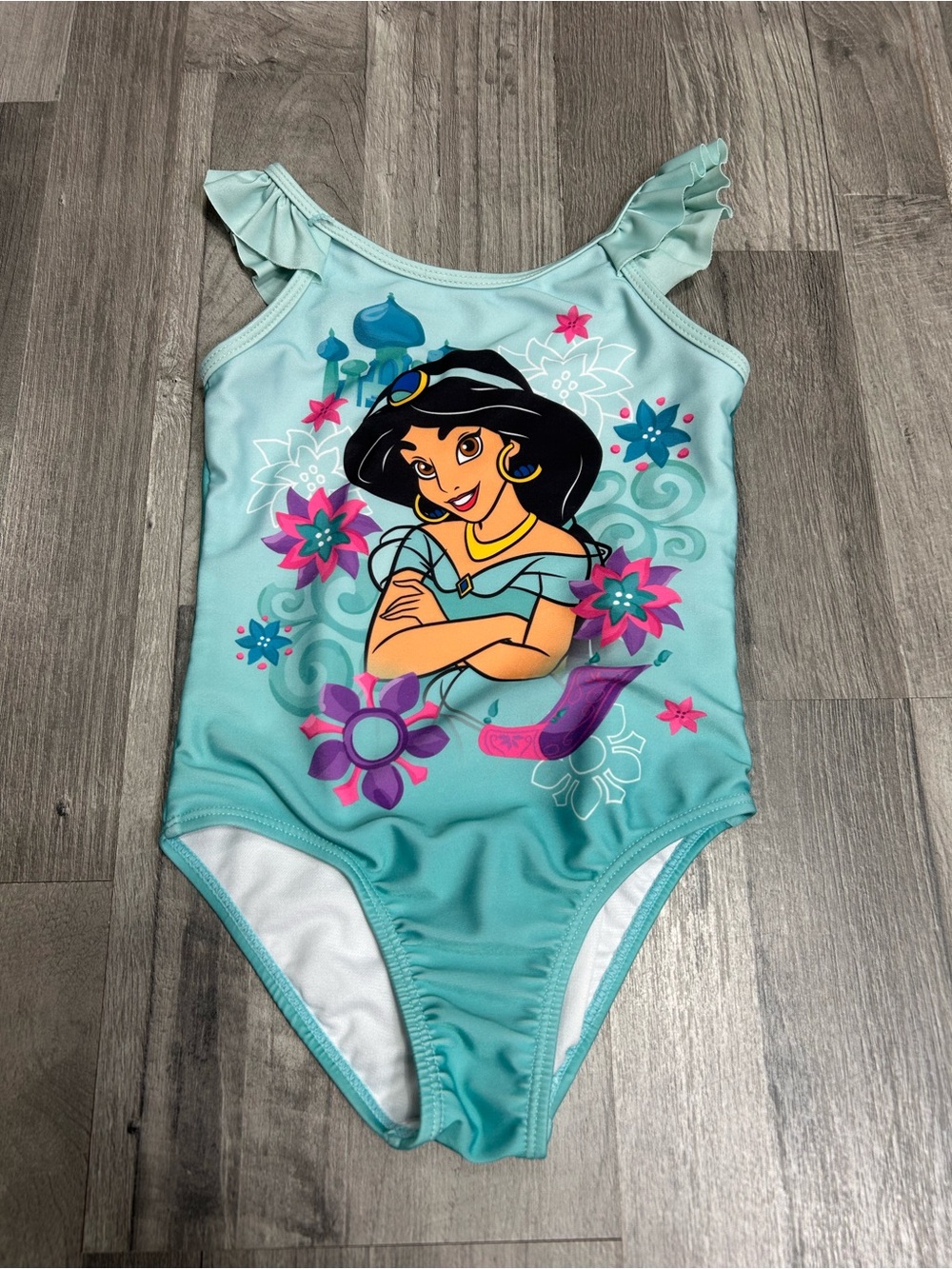 Disney Princess Girls Jasmine One Piece Swimming Suit 6